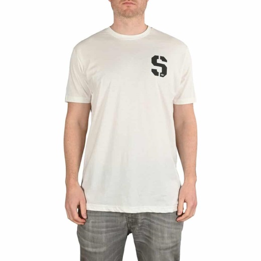 Supra Sstencil S/s Tシャツ ホワイト/ブラック