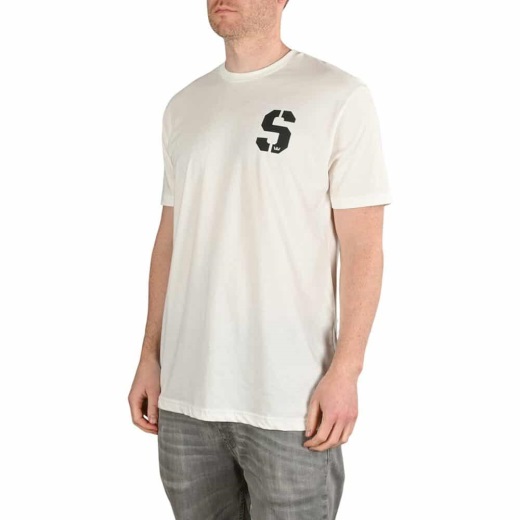 Supra Sstencil S/s Tシャツ ホワイト/ブラック