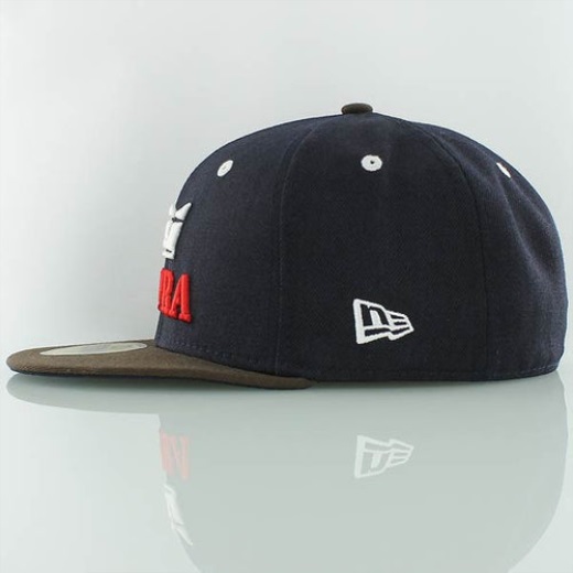 スープラ アバブ ニュー エラ ネイビー ブラウン